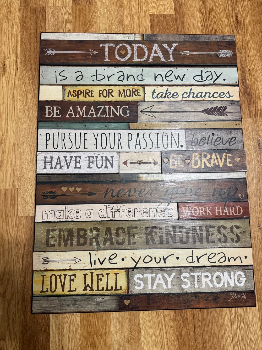 Today Inspirational Wall Sign - Multicolor 18x24